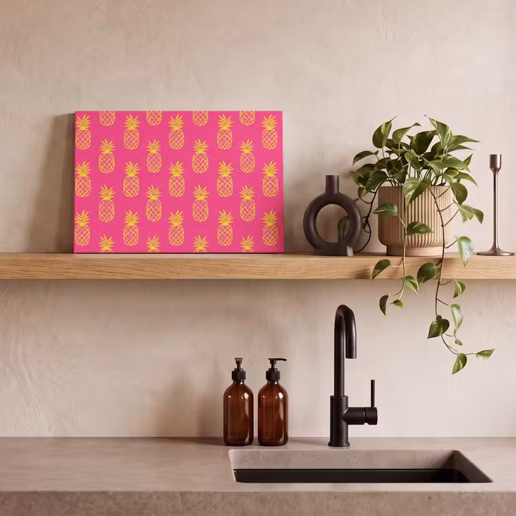 Ananas - Trendy - Roze canvas 2cm klein 34 -sfeer3