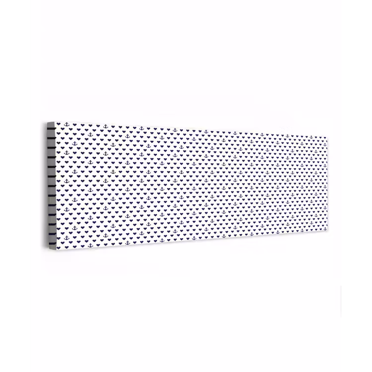 Anker - Hart - Blauw - Wit canvas 2cm klein 828 -z3d