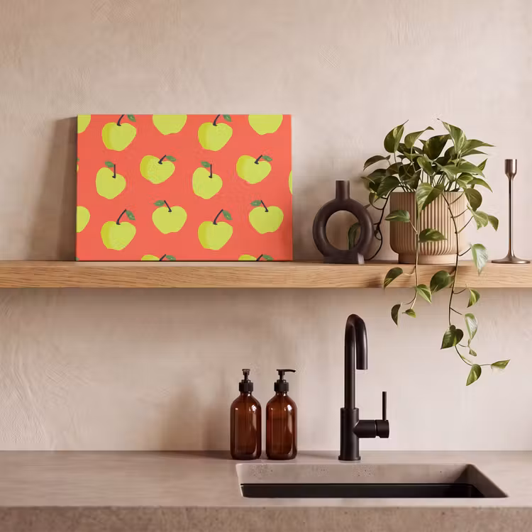Appels - Modern - Groen canvas 2cm klein 34 -sfeer3