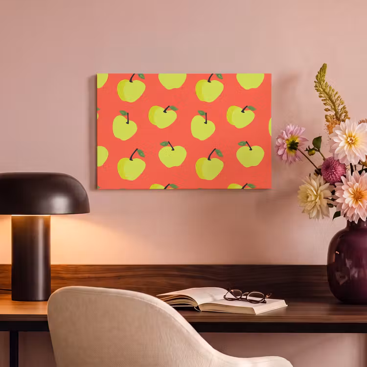 Appels - Modern - Groen canvas 2cm klein 34 -sfeer4