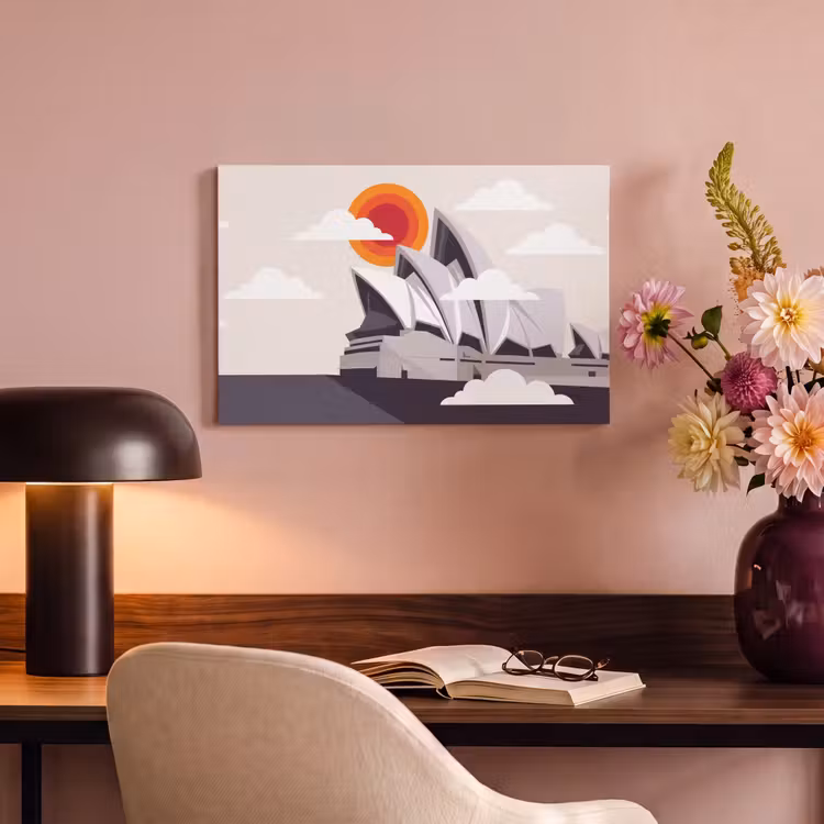 Architectuur - Stadsgezicht - Modern - Grijs - Oranje canvas 2cm klein -sfeer4