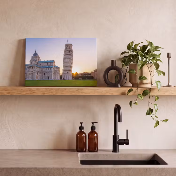 Architectuur - Toren - Pisa - Italië - Zonsondergang canvas 2cm klein -sfeer3