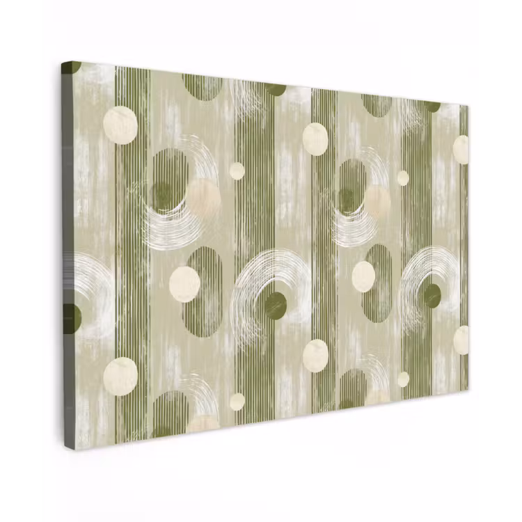 Artistiek - Modern - Groen canvas 2cm klein 34 -z3d