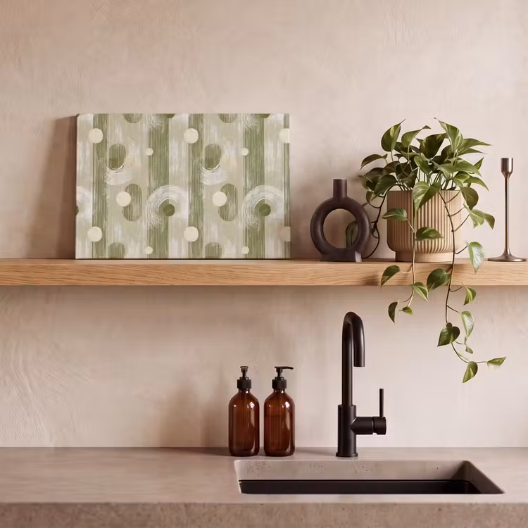 Artistiek - Modern - Groen canvas 2cm klein 34 -sfeer3