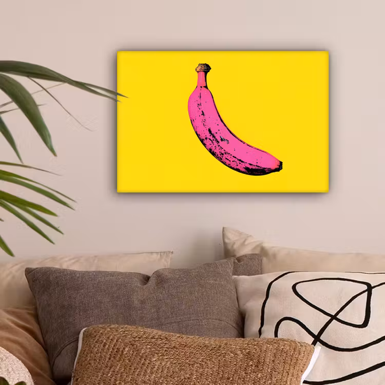 Banaan - Grafisch - Geel canvas 2cm klein -sfeer1