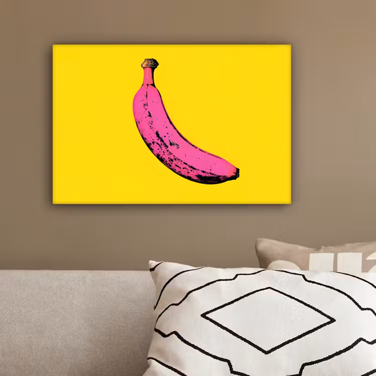 Banaan - Grafisch - Geel canvas 2cm klein -sfeer3