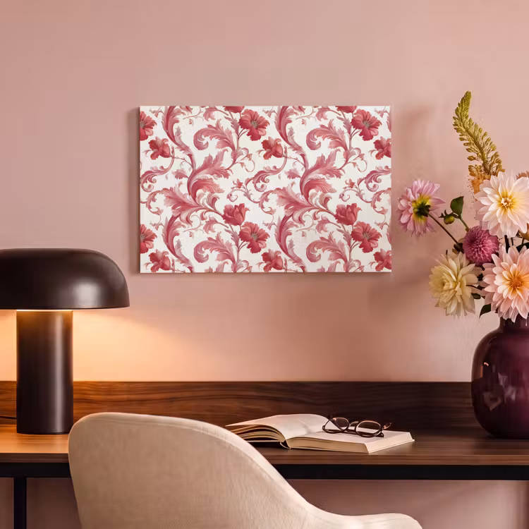 Barok - Patroon - Rood canvas 2cm klein 34 -sfeer4