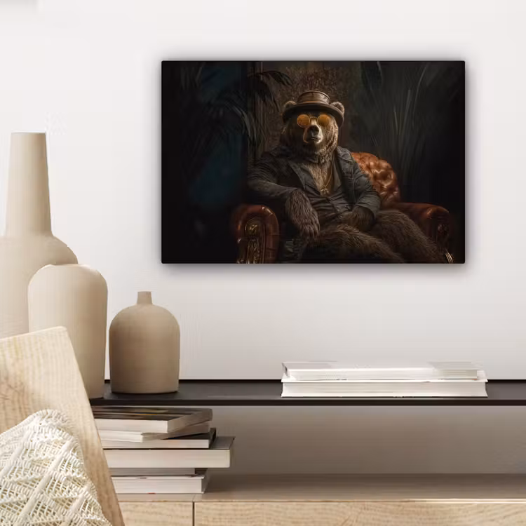 Beer - Bruin - Pak - Hoed canvas 2cm klein -sfeer6