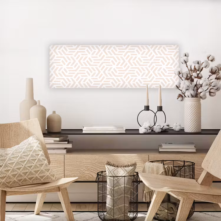 Beige - Geometrie - Patronen - Abstract canvas 2cm klein 828 -sfeer6