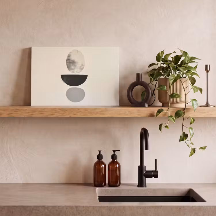 Beige - Japandi - Wabi sabi canvas 2cm klein -sfeer3
