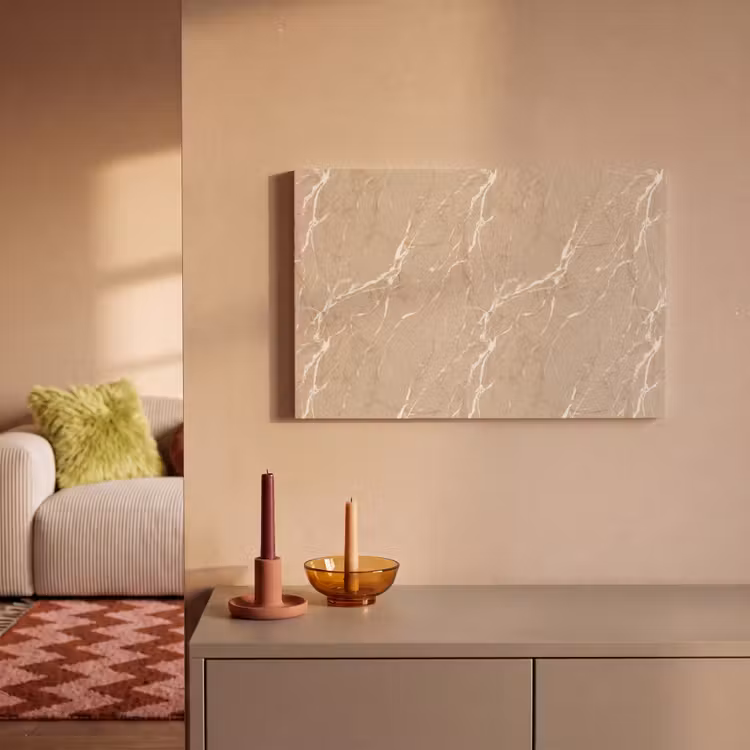 Beige - Marmer - Organisch - Wit canvas 2cm klein 34 -sfeer1