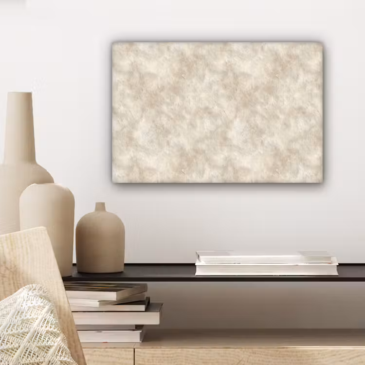 Beige - Reliëfstructuur - Natuursteen canvas 2cm klein 34 -sfeer6
