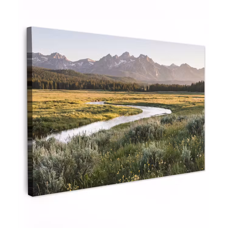 Berglandschap - Rivier - Bos canvas 2cm klein -z3d