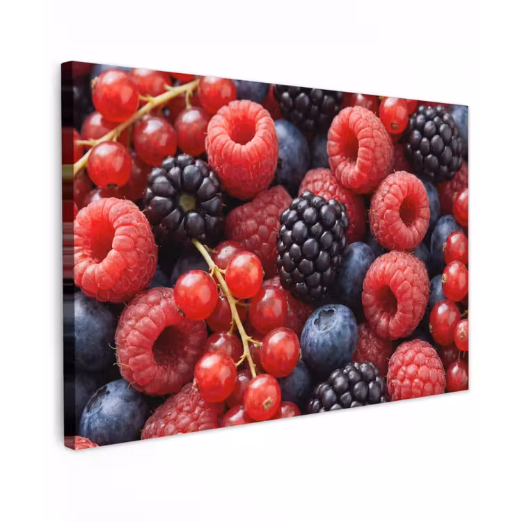 Bessen - Mix - Vers - Eten - Kleurrijk canvas 2cm klein -z3d