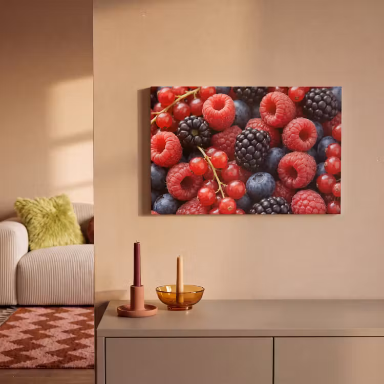 Bessen - Mix - Vers - Eten - Kleurrijk canvas 2cm klein -sfeer1