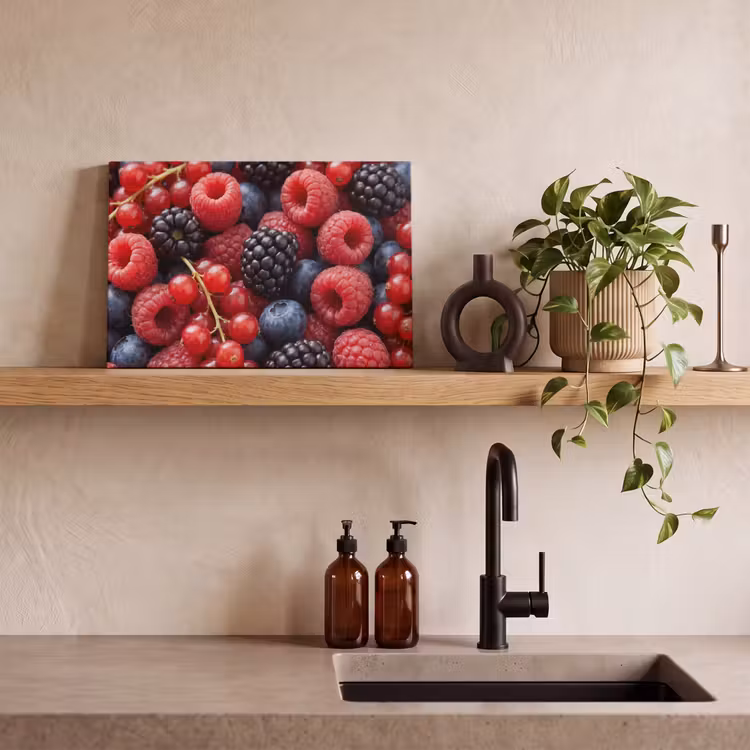 Bessen - Mix - Vers - Eten - Kleurrijk canvas 2cm klein -sfeer3