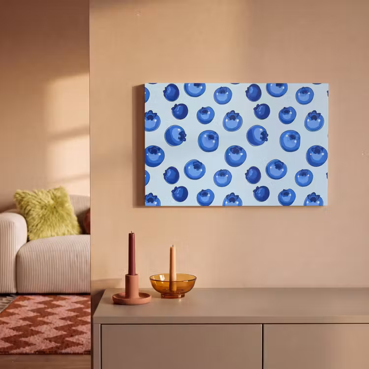 Bessen - Modern - Blauw canvas 2cm klein 34 -sfeer1