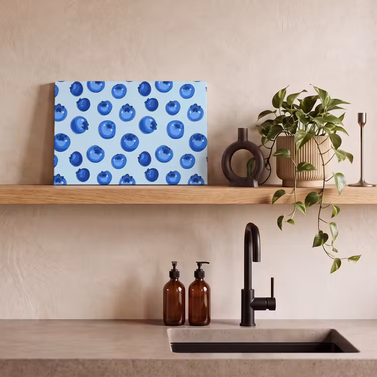 Bessen - Modern - Blauw canvas 2cm klein 34 -sfeer3