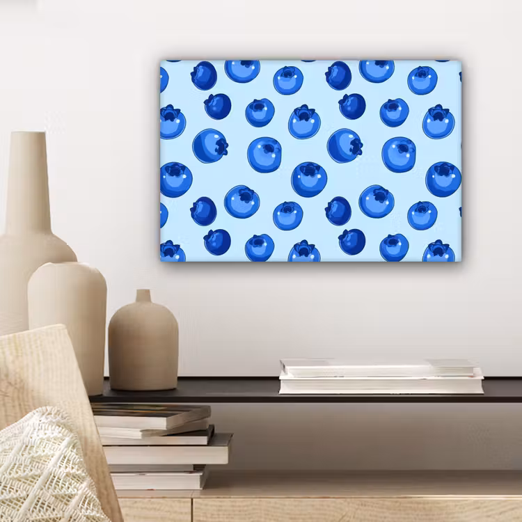 Bessen - Modern - Blauw canvas 2cm klein 34 -sfeer6