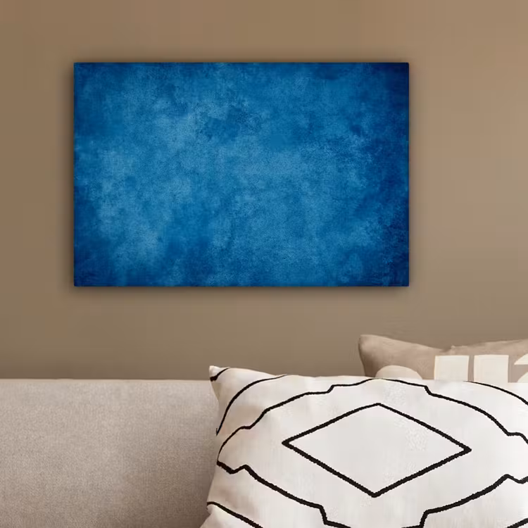 Beton - Blauw - Vintage - Structuur - Industrieel canvas 2cm klein -sfeer3