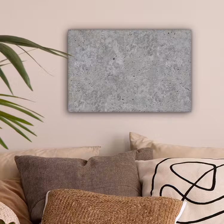 Beton - Leisteen - Grijs - Betonstructuur canvas 2cm klein -sfeer1