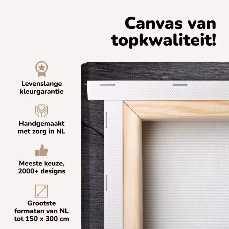 Beton - Zwart - Scheur canvas 2cm middel -zzzsfeer2_topdoek