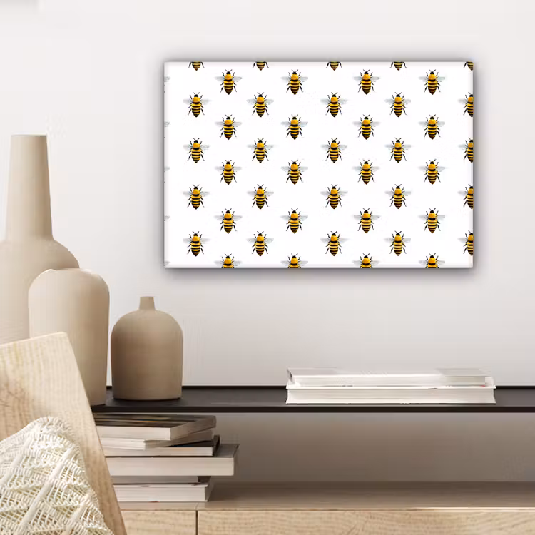 Bijen - Tijdloos - Wit canvas 2cm klein 34 -sfeer6