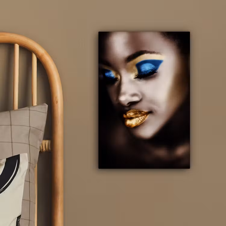 Black and Gold - Vrouw - Make up canvas 2cm klein -sfeer3