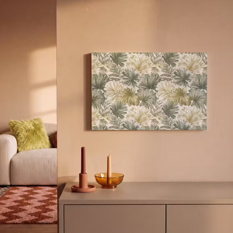 Bladeren - Botanisch - Groen canvas 2cm klein 34 -sfeer1