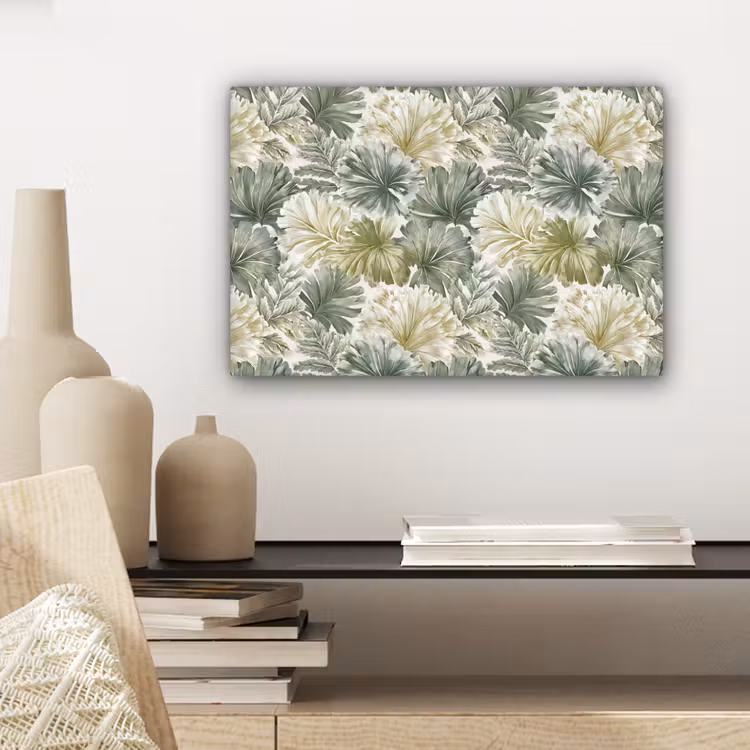 Bladeren - Botanisch - Groen canvas 2cm klein 34 -sfeer6