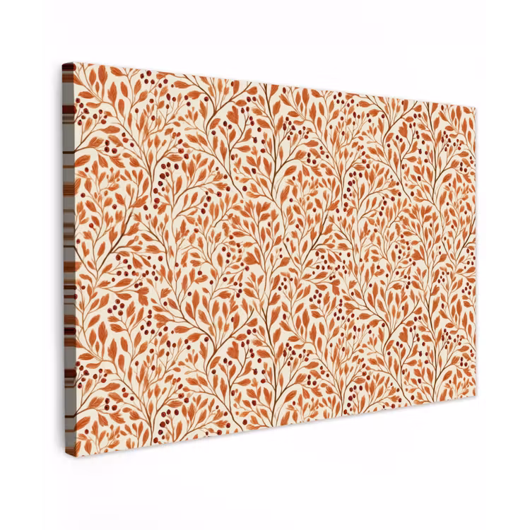 Bladeren - Botanisch - Terracotta canvas 2cm klein 34 -z3d