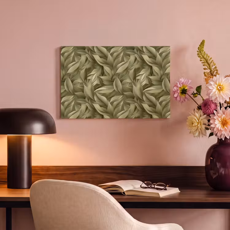 Bladeren - Modern - Groen canvas 2cm klein 34 -sfeer4