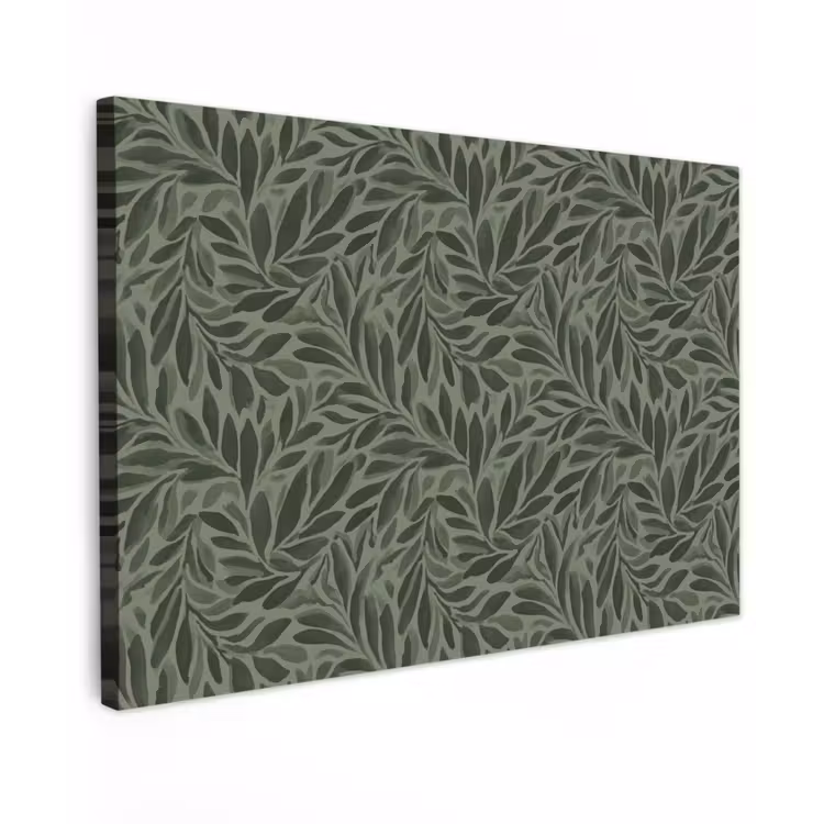 Bladeren - Organisch - Groen canvas 2cm klein 34 -z3d