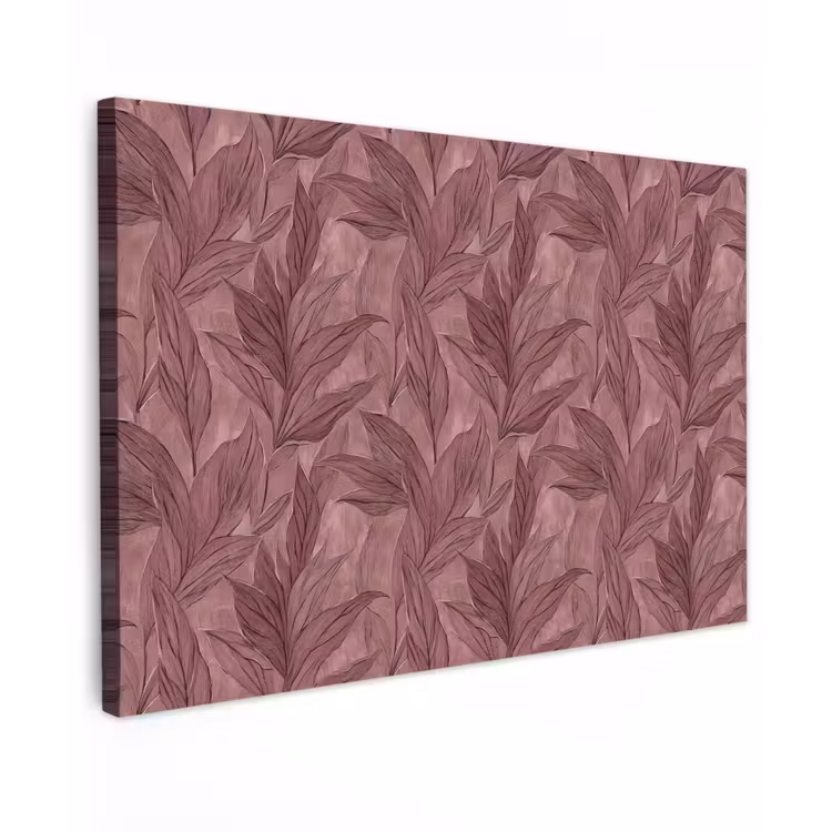 Bladeren - Patroon - Paars canvas 2cm klein 34 -z3d