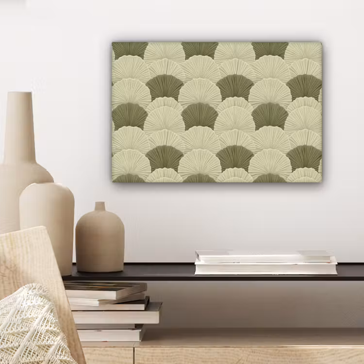 Bladeren - Structuur - Groen canvas 2cm klein 34 -sfeer6