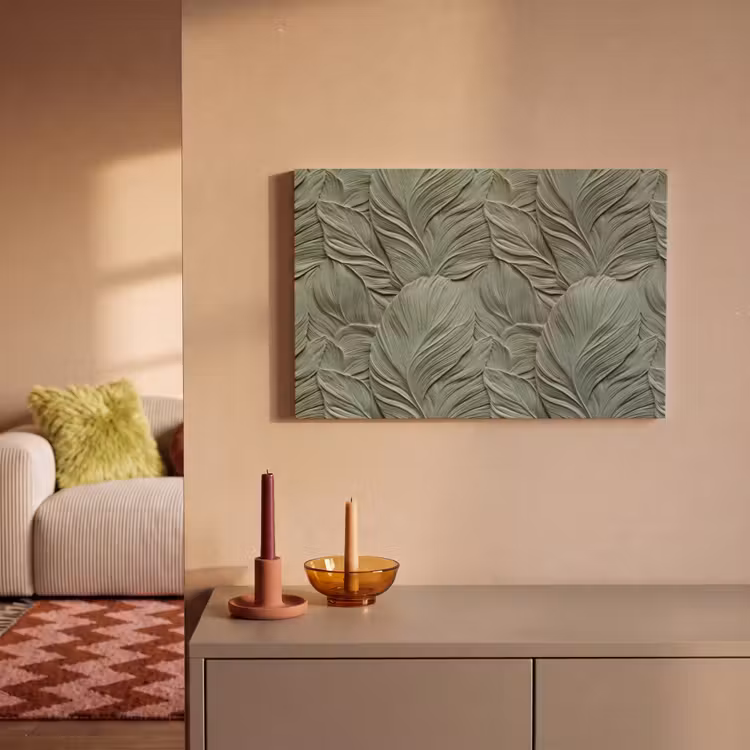Bladeren - Textuur - Groen canvas 2cm klein 34 -sfeer1