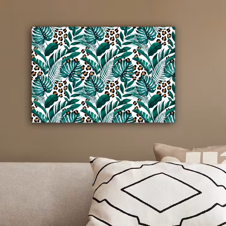Bladeren - Tropisch - Jungle canvas 2cm klein -sfeer3
