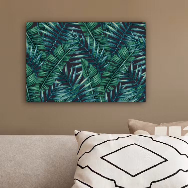Bladeren - Tropisch - Jungle - Natuur canvas 2cm klein -sfeer3