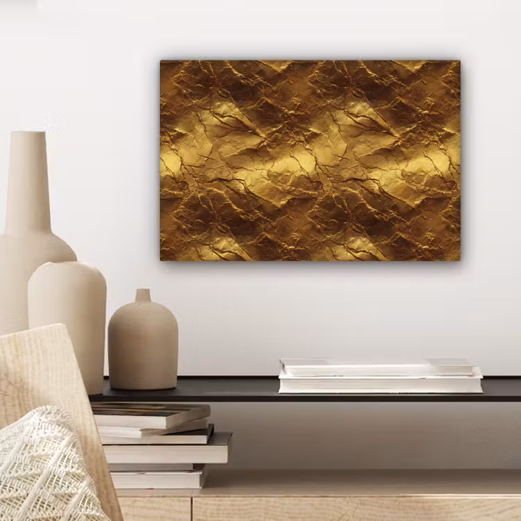 Bladgoud - Textuur - Goud canvas 2cm klein 34 -sfeer6