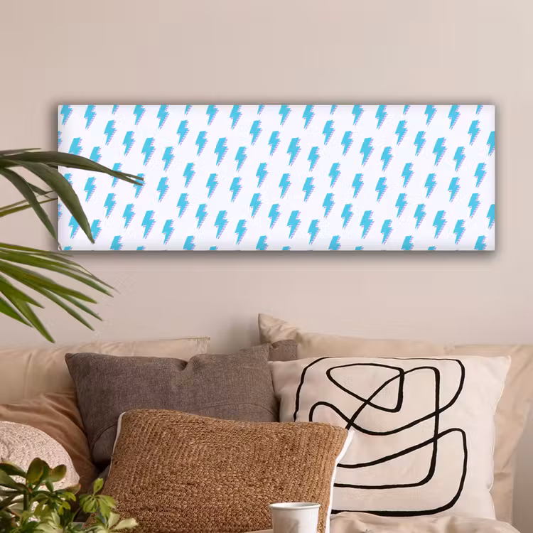 Blauw - Paars - Bliksem canvas 2cm klein 828 -sfeer1