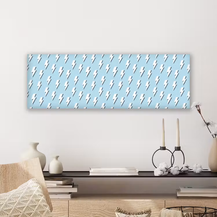 Blauw - Wit - Patroon - Bliksem canvas 2cm klein 828 -sfeer6