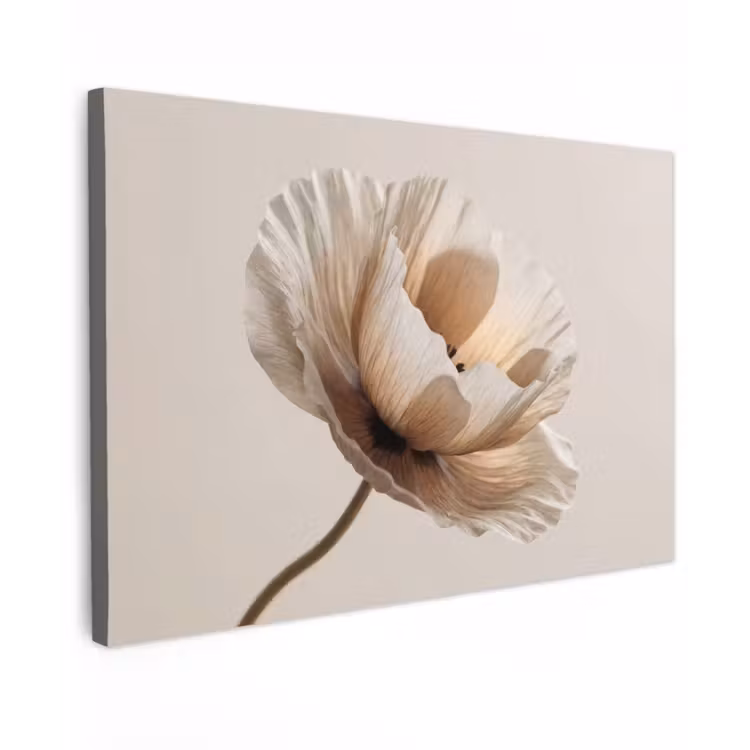 Bloem - Beige - Crème canvas 2cm klein -z3d