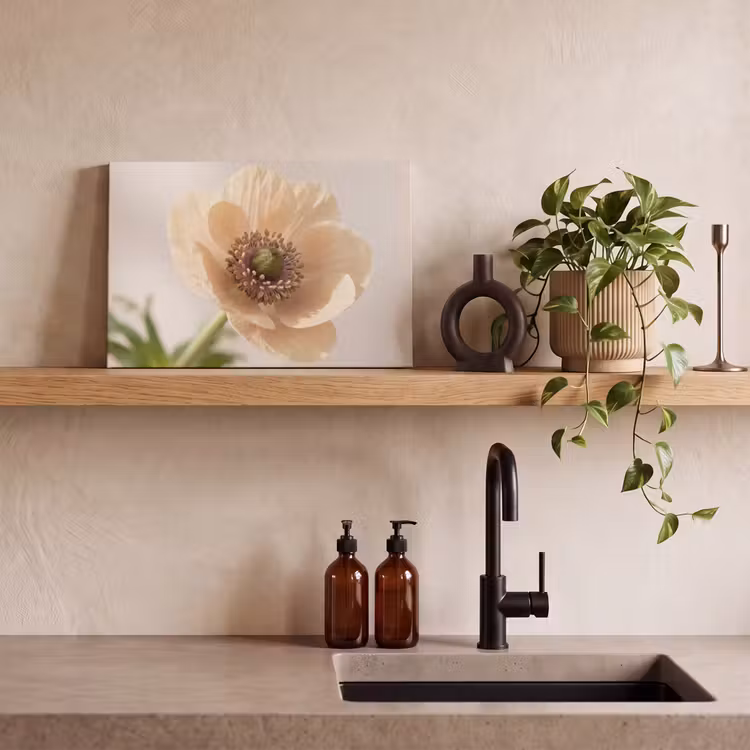 Bloem - Minimalistisch - Groen canvas 2cm klein -sfeer3