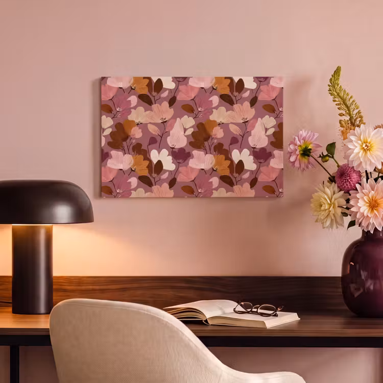Bloem - Patroon - Roze canvas 2cm klein 34 -sfeer4