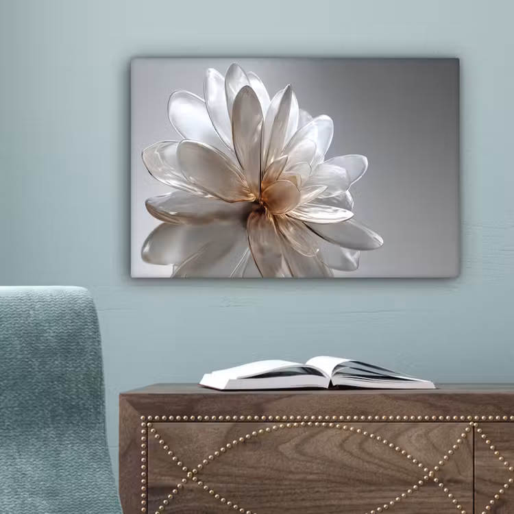 Bloem - Wit - Neutraal canvas 2cm klein -sfeer4