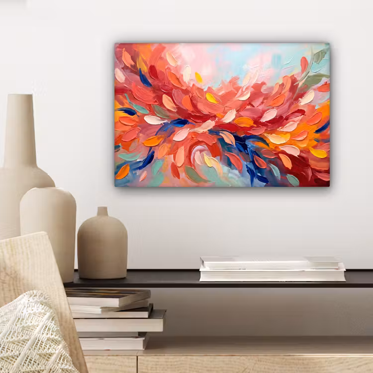 Bloemen - Abstract - Kunst - Modern canvas 2cm klein -sfeer6
