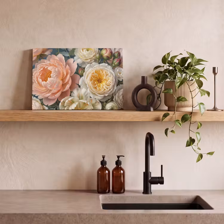 Bloemen - Boeket - Natuur - Klassiek - Kleurrijk canvas 2cm klein -sfeer3