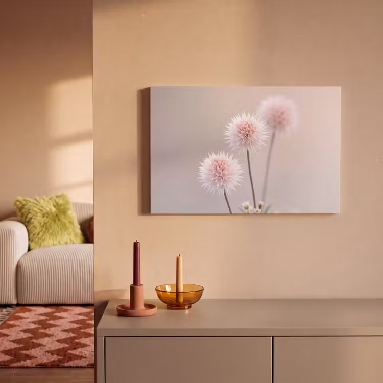 Bloemen - Bollen - Roze canvas 2cm klein -sfeer1