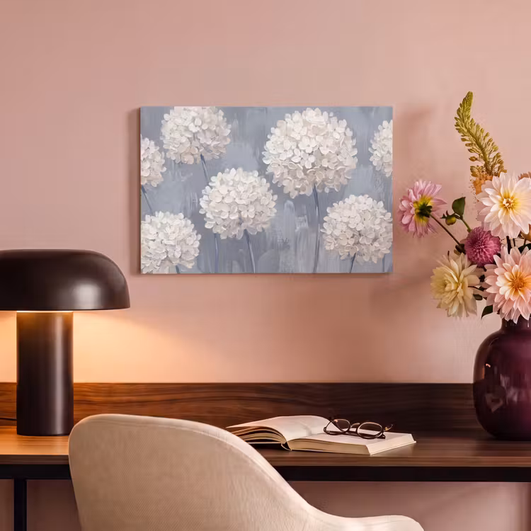 Bloemen - Illustratie - Blauw canvas 2cm klein -sfeer4