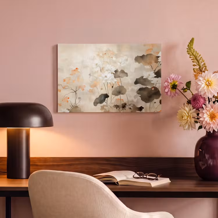 Bloemen - Japandi - Wabi sabi canvas 2cm klein -sfeer4